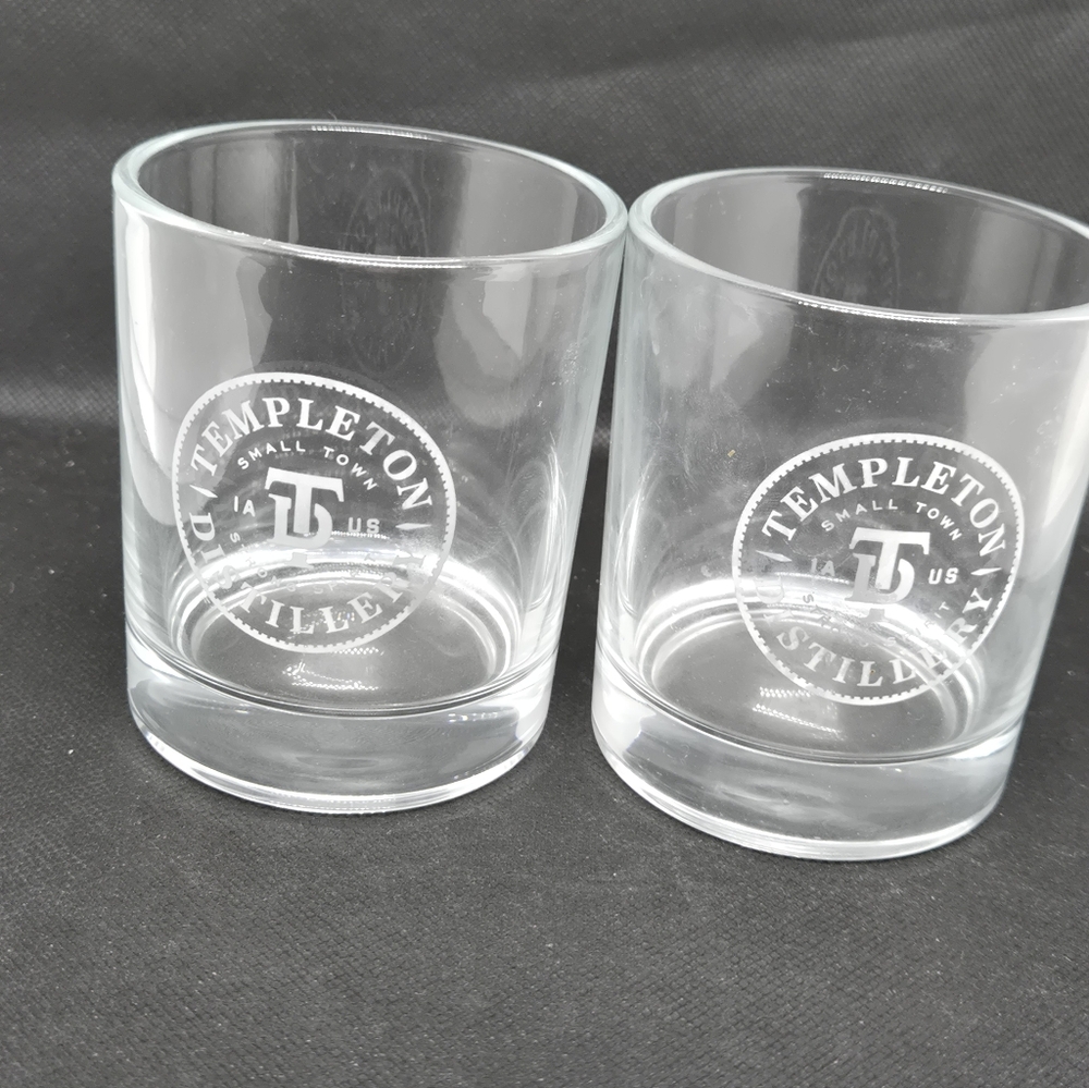 Set Of NEW Templeton Distillery Rocks Glass Rye Whiskey